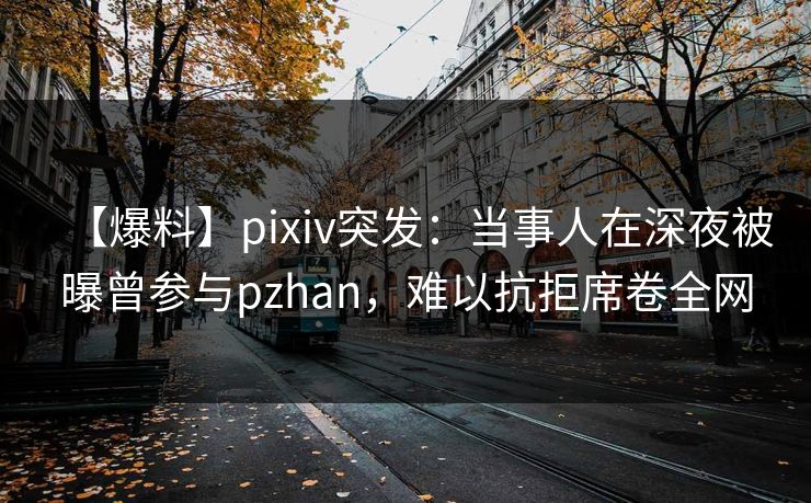【爆料】pixiv突发：当事人在深夜被曝曾参与pzhan，难以抗拒席卷全网