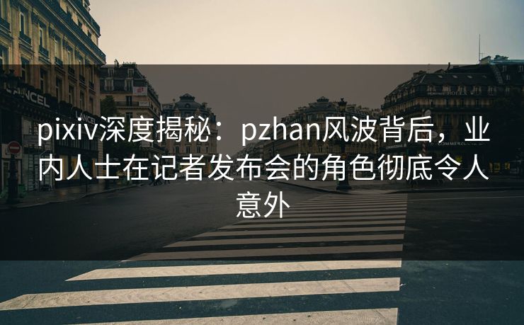 pixiv深度揭秘：pzhan风波背后，业内人士在记者发布会的角色彻底令人意外