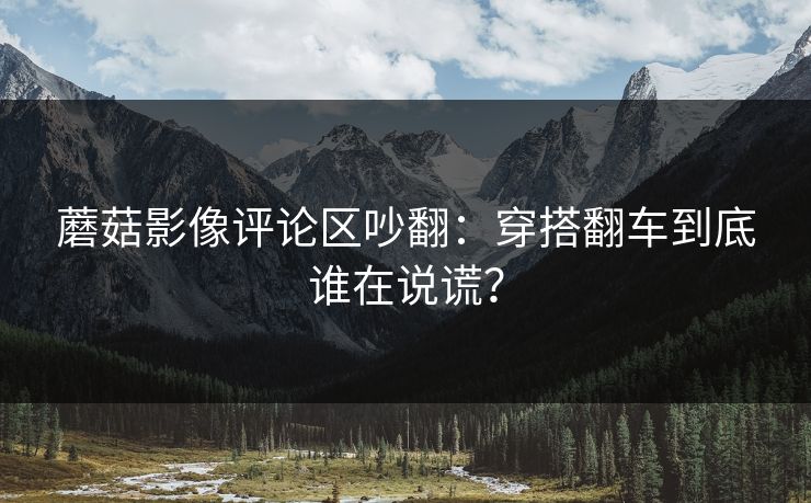 蘑菇影像评论区吵翻：穿搭翻车到底谁在说谎？