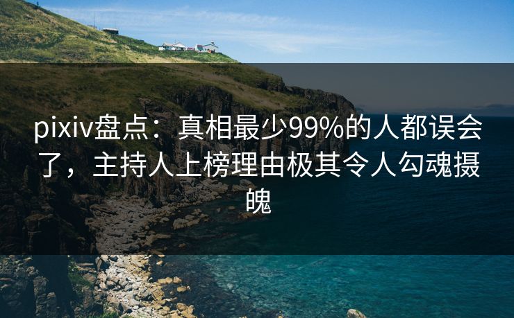pixiv盘点：真相最少99%的人都误会了，主持人上榜理由极其令人勾魂摄魄