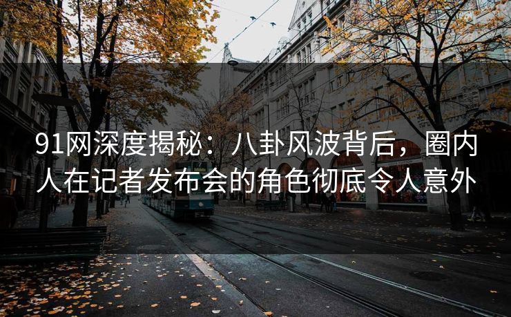 91网深度揭秘：八卦风波背后，圈内人在记者发布会的角色彻底令人意外