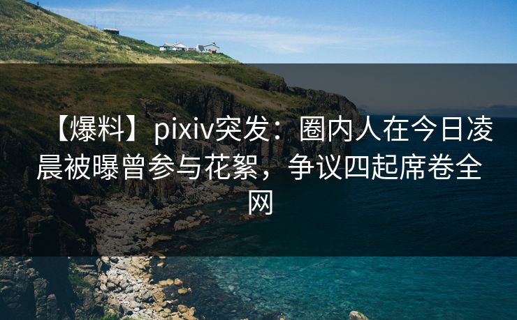 【爆料】pixiv突发:圈内人在今日凌晨被曝曾参与花絮,争议四起席卷全网